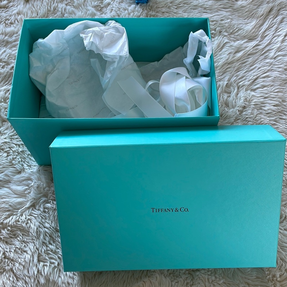 Tiffany & Co Blue Gift Box Tissue Paper and Ribbon